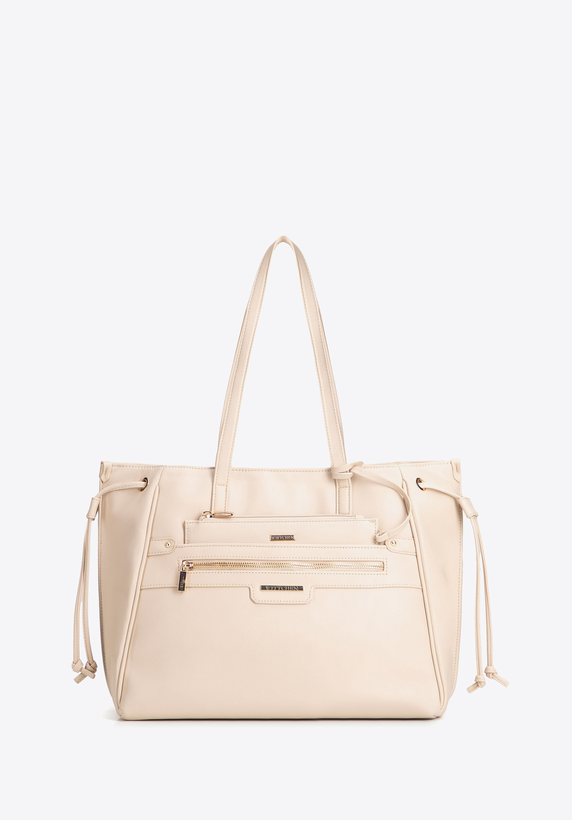 Damen-Einkaufstasche mit Kordelzug, Creme, 102-4Y-015-0, Bild 1
