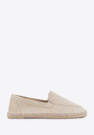 Damen-Espadrilles aus Öko-Wildleder, Creme, 96-DP-800-9-35, Bild 1