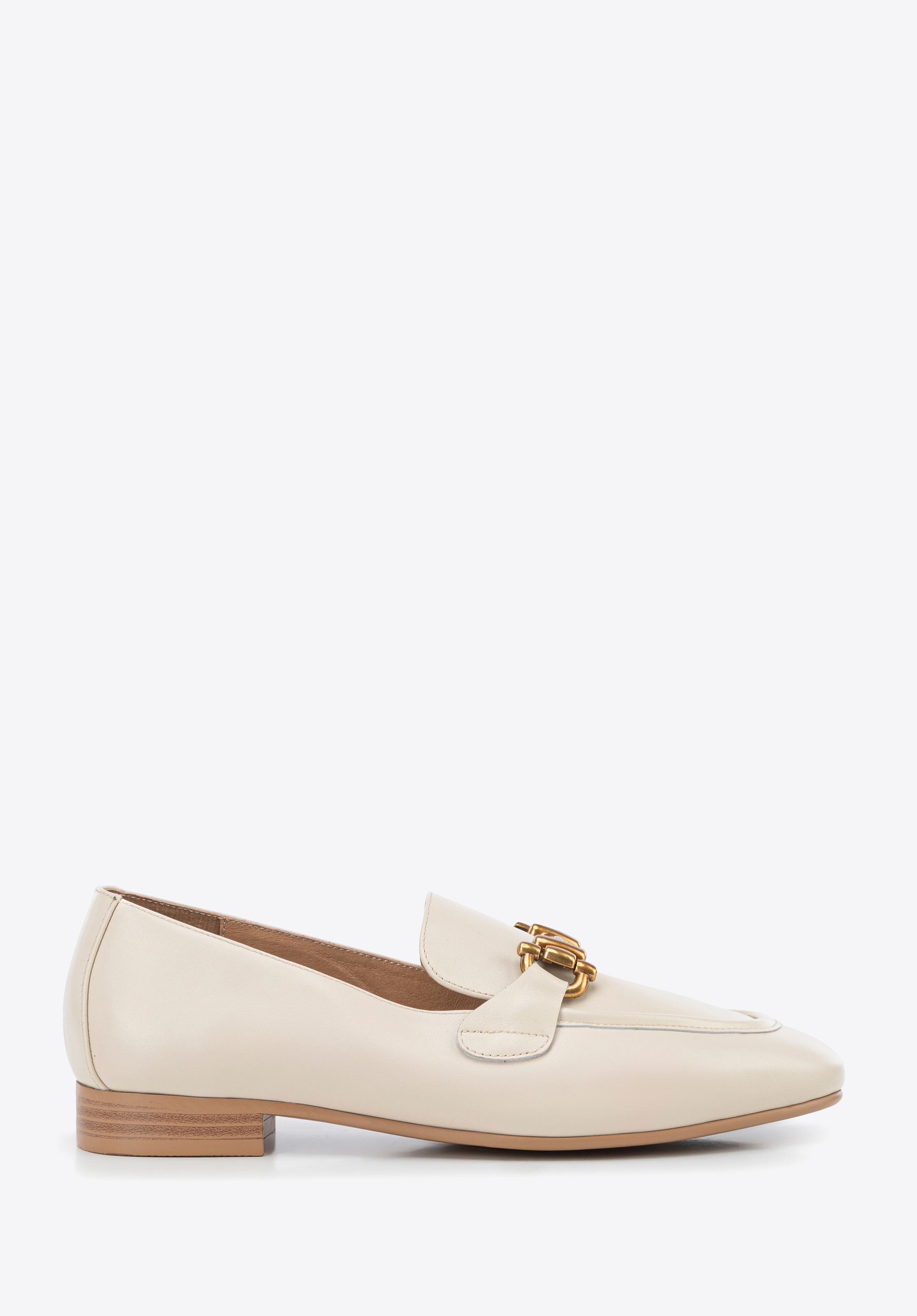 Damen-Loafer aus Leder mit Gebiss, Creme, 100-D-504-9-39, Bild 1