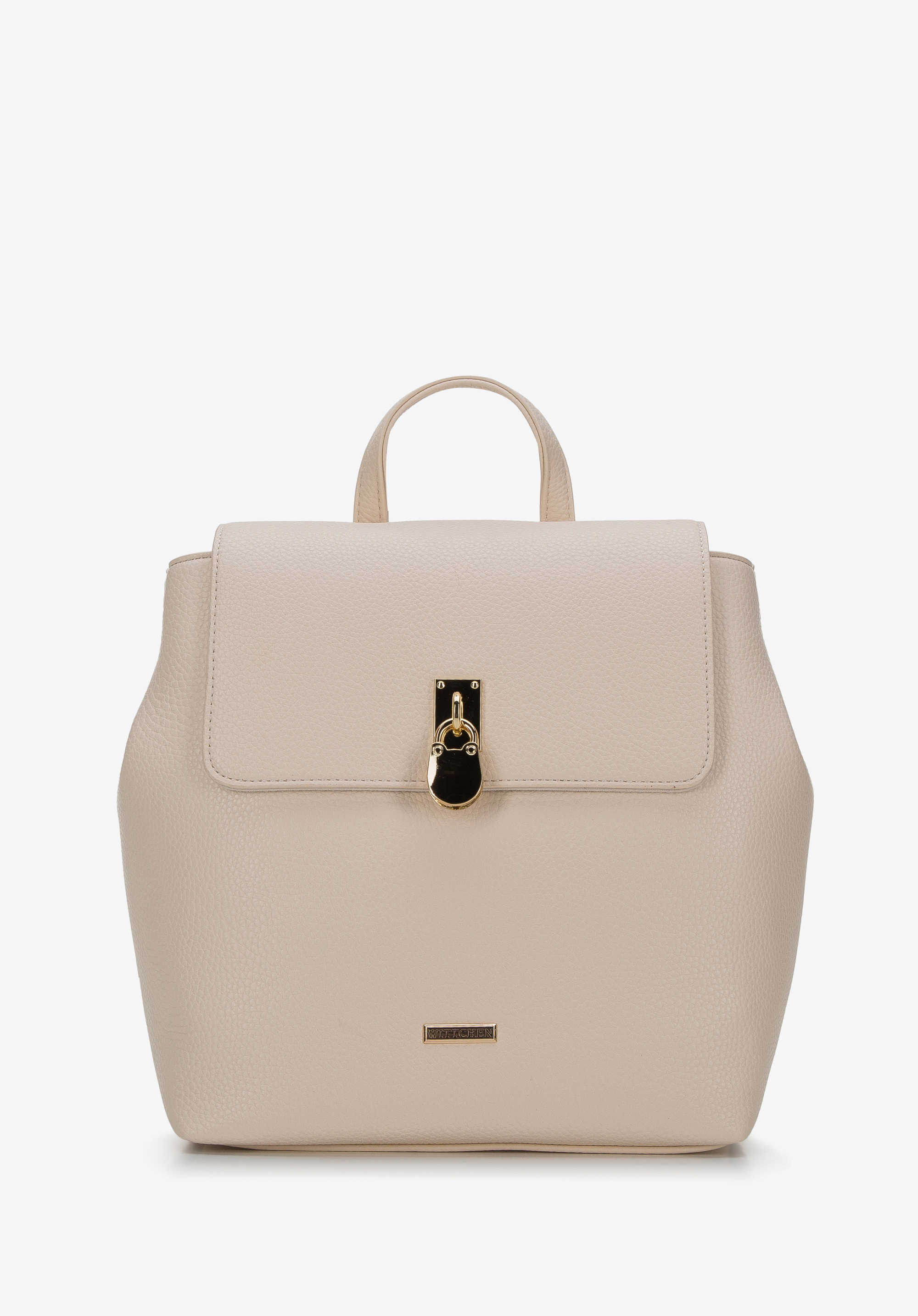 Damen-Rucksack mit Vorhängeschloss, Creme, 94-4Y-614-0, Bild 1