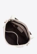 Damen-Satteltasche aus gestepptem Leder, Creme, 97-4E-012-P, Bild 3