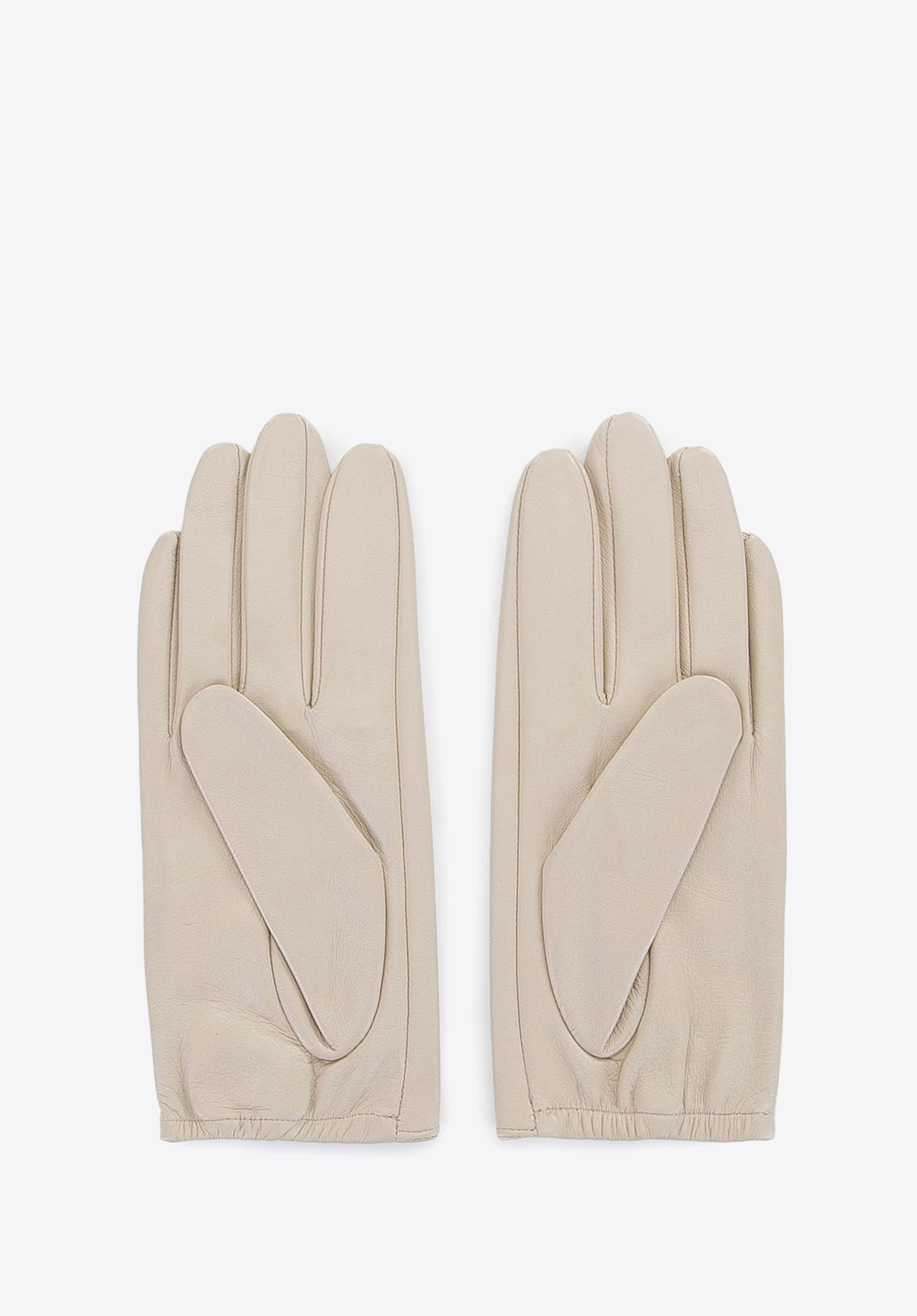 Damenhandschuhe aus Leder, Creme, 46-6-309-A-X, Bild 1