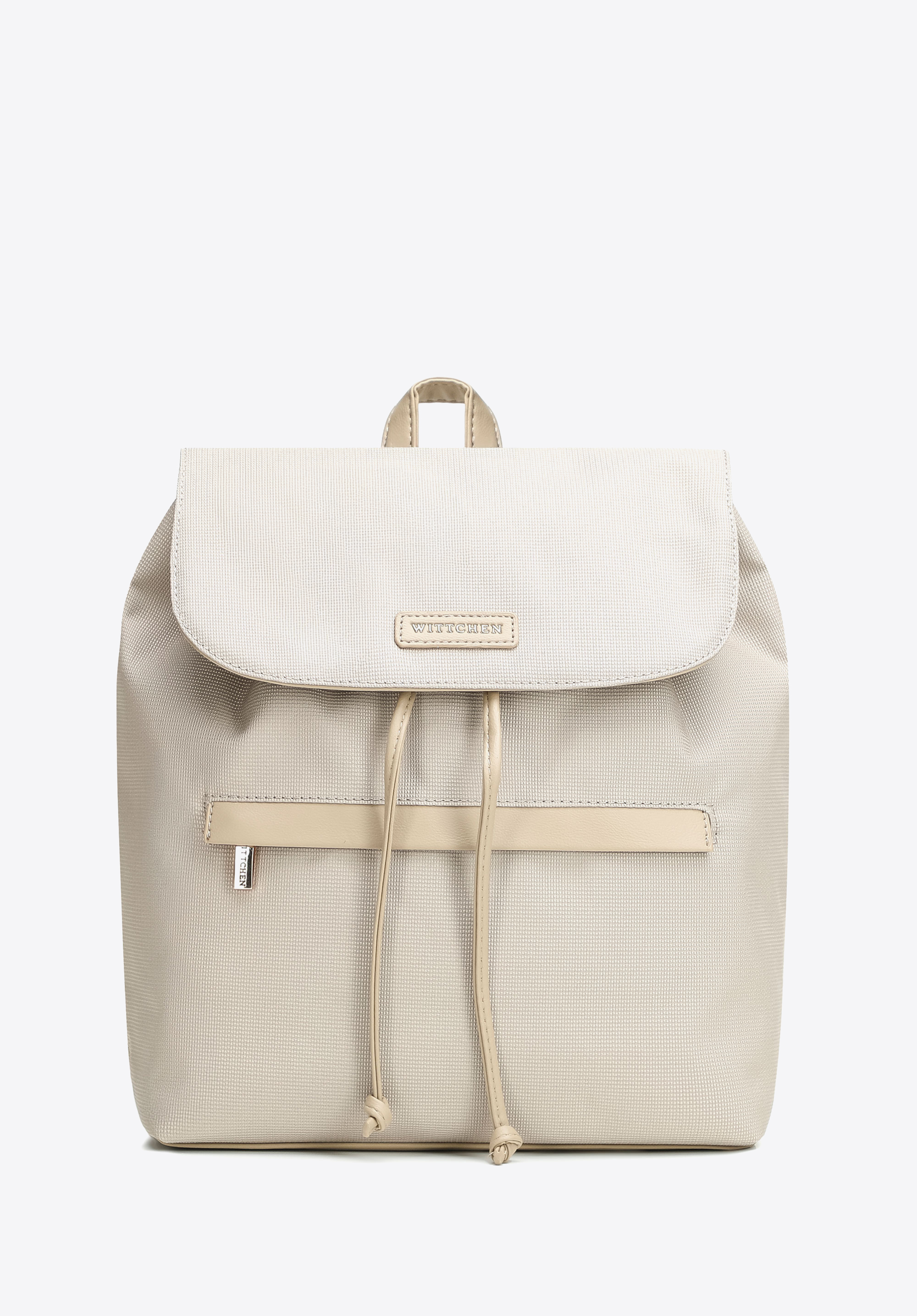 Damenrucksack mit Überschlagklappe, Creme, 102-4Y-403-0, Bild 1