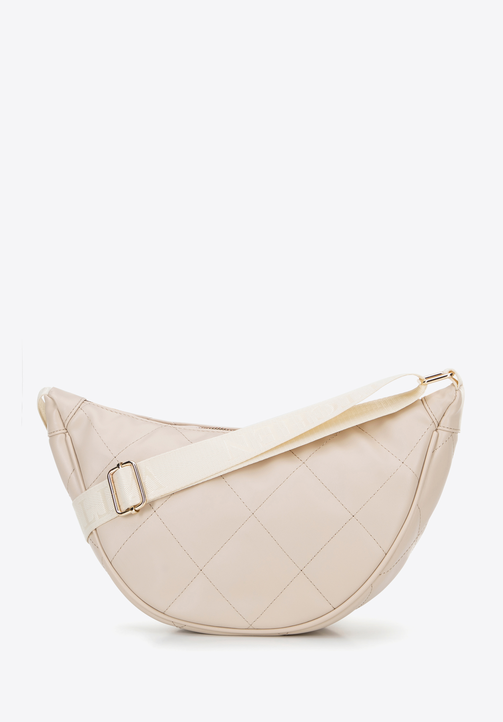 Baguette-Tasche für Damen mit geometrischen Nähten, creme-gold, 100-4Y-422-9G, Bild 1