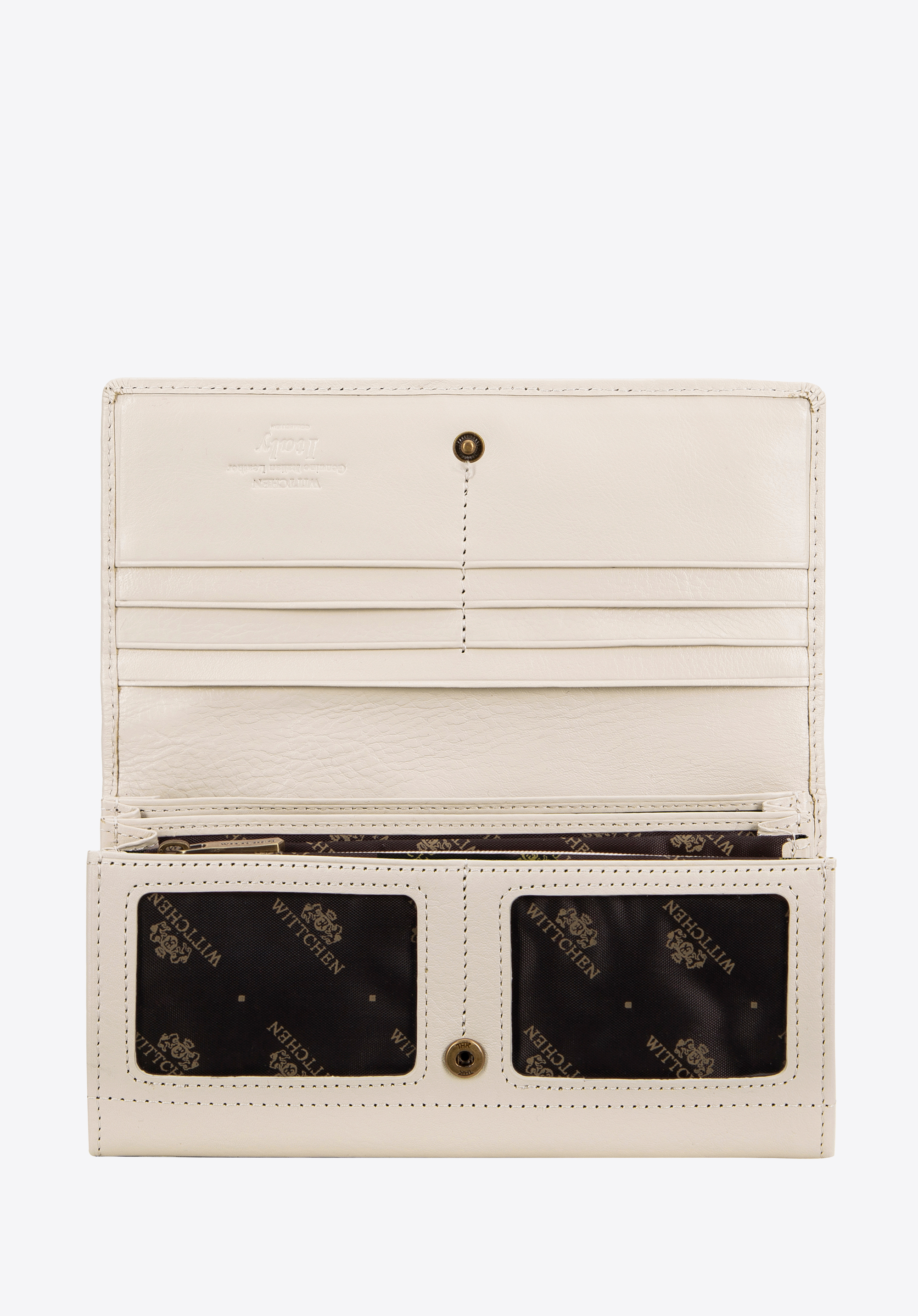 Große Damenbrieftasche aus Leder, Creme, 21-1-052-9L, Bild 1