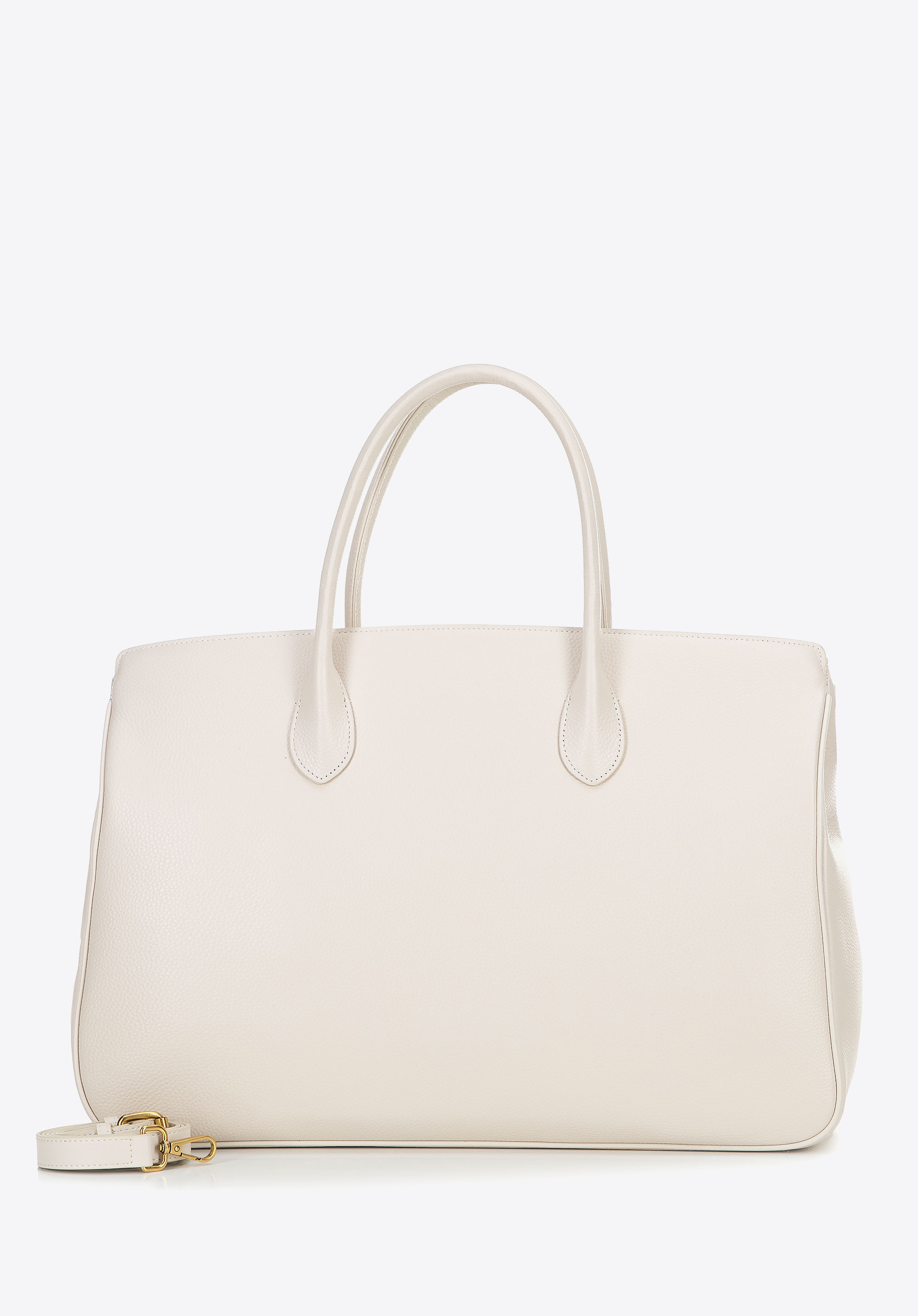 Große Ledertasche, Creme, 100-4E-228-0, Bild 1