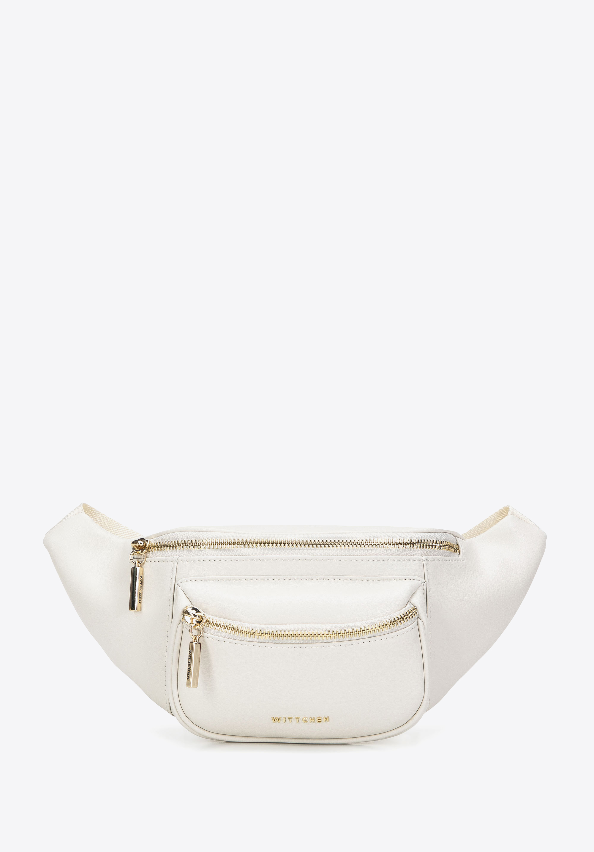 Gürteltasche für Damen aus Leder, Creme, 95-4E-608-0, Bild 1