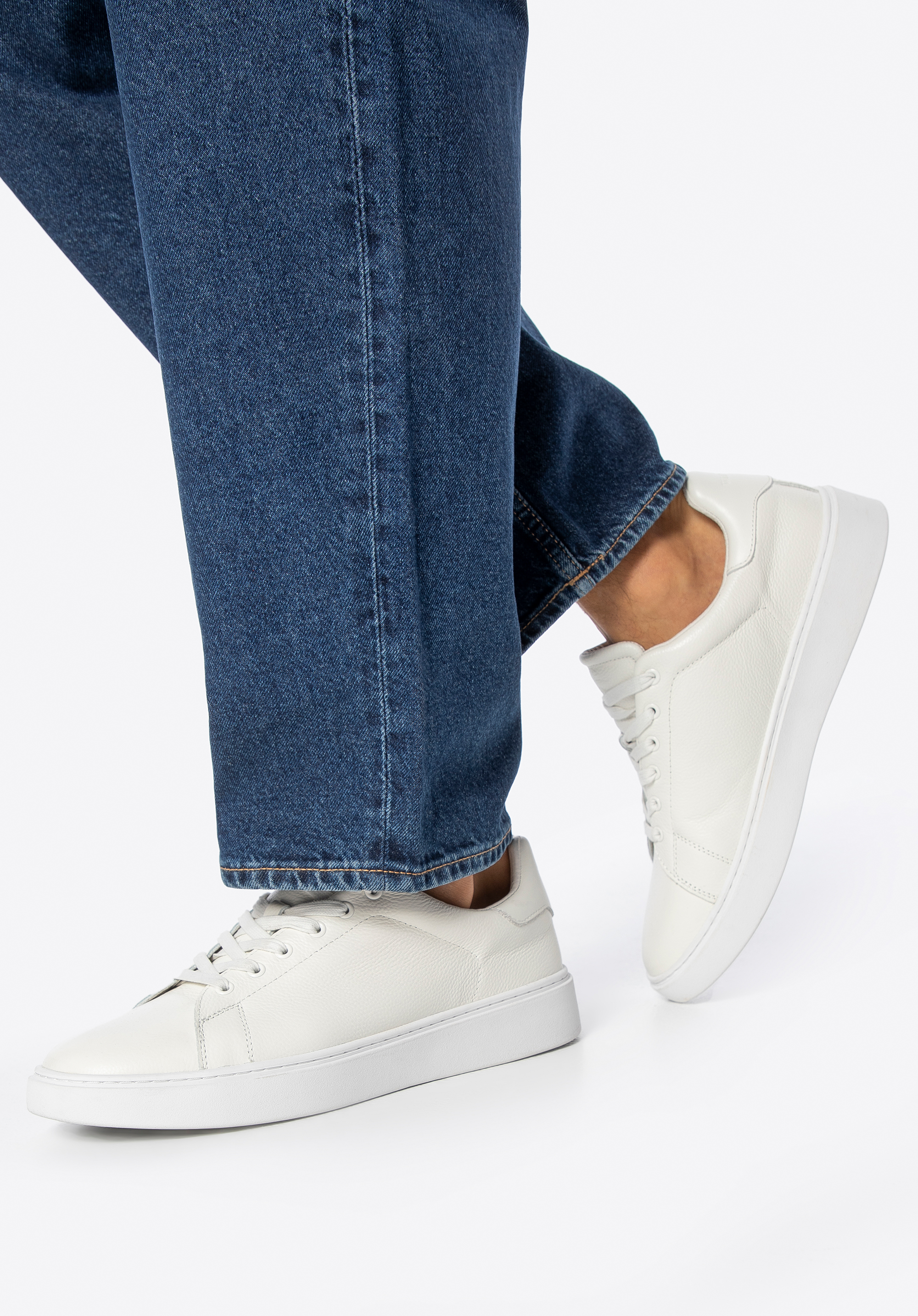 Herren-Sneaker aus Leder, Creme, 101-M-510-0-42, Bild 1