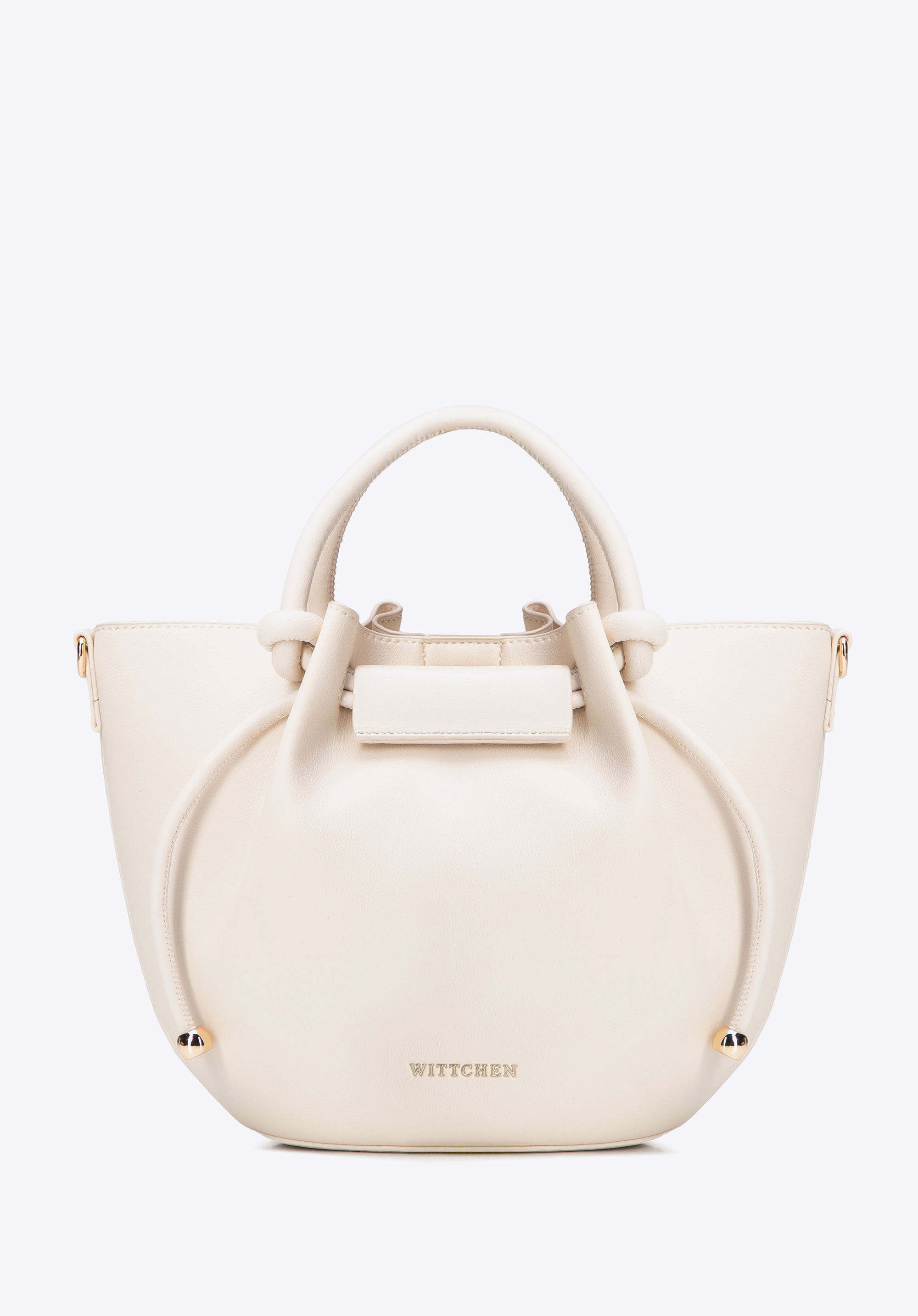 Hobo-Tasche für Damen aus Kunstleder, Creme, 102-4Y-405-0, Bild 1