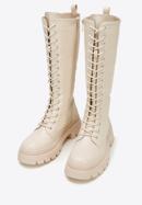 Hohe Springerstiefel für Damen, Creme, 97-DP-802-0-37, Bild 2