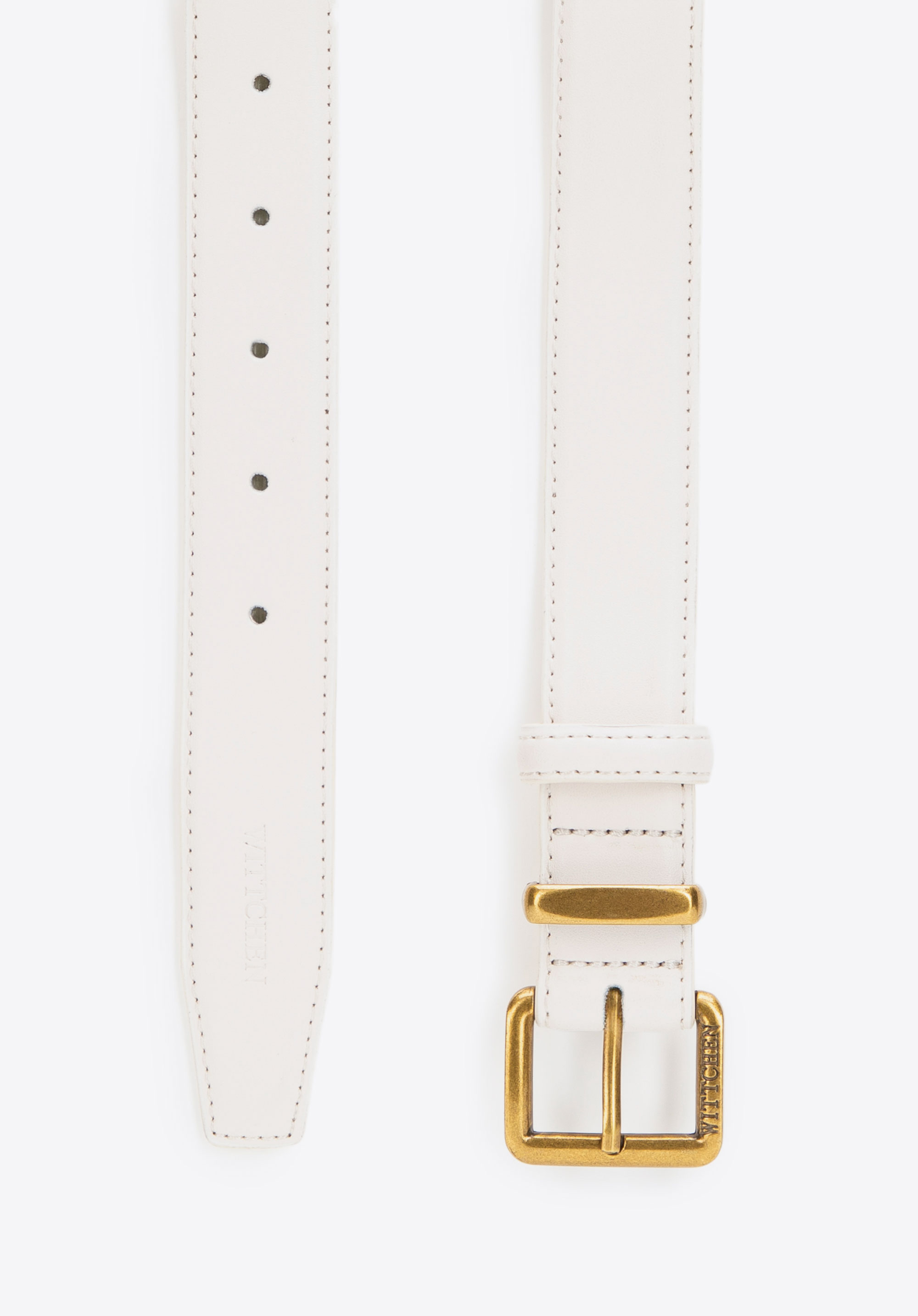 Klassischer Ledergürtel für Damen, Creme, 102-8D-010-8-M, Bild 1