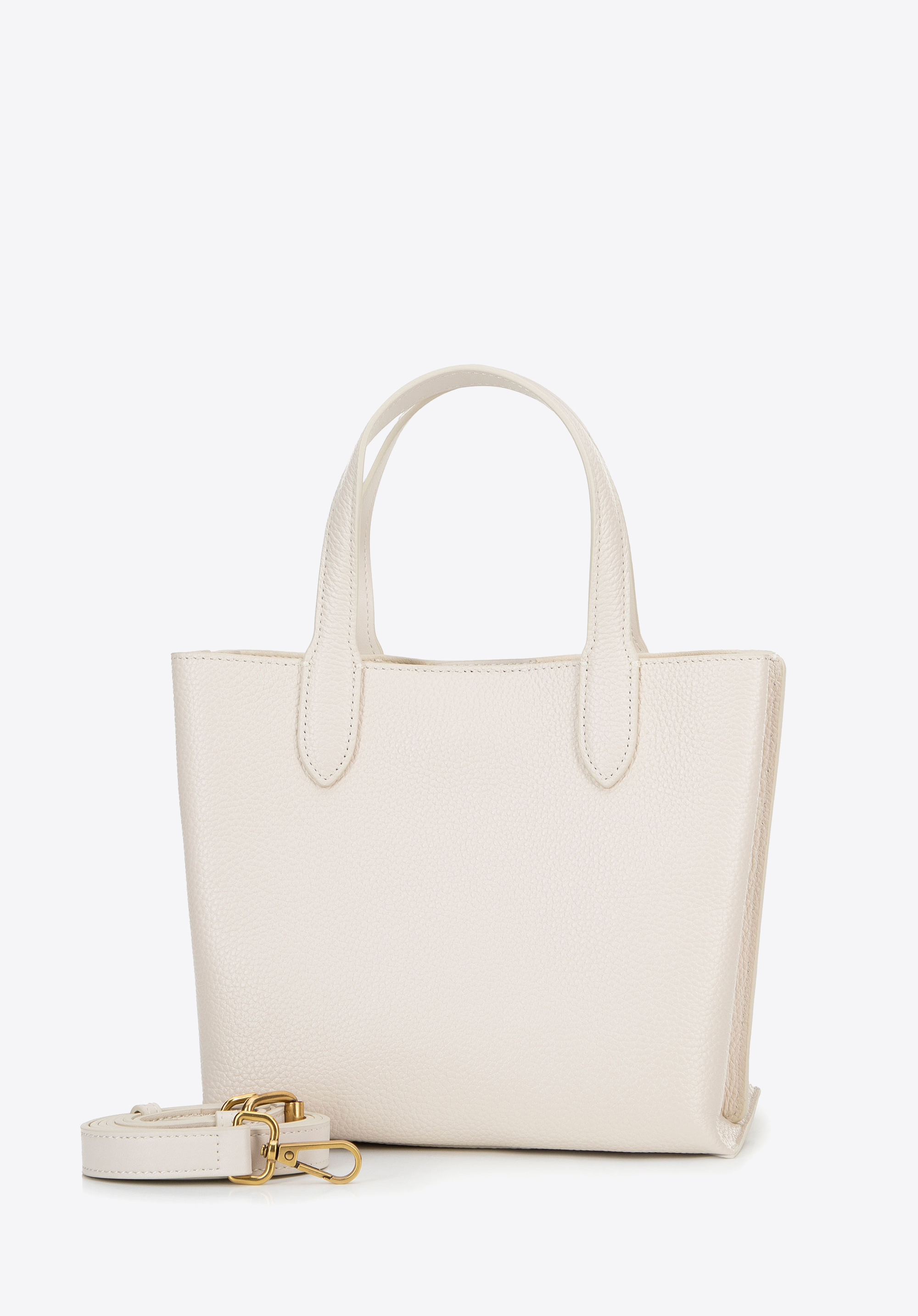 Kleine Damen-Köfferchen aus Leder, Creme, 100-4E-218-0, Bild 1
