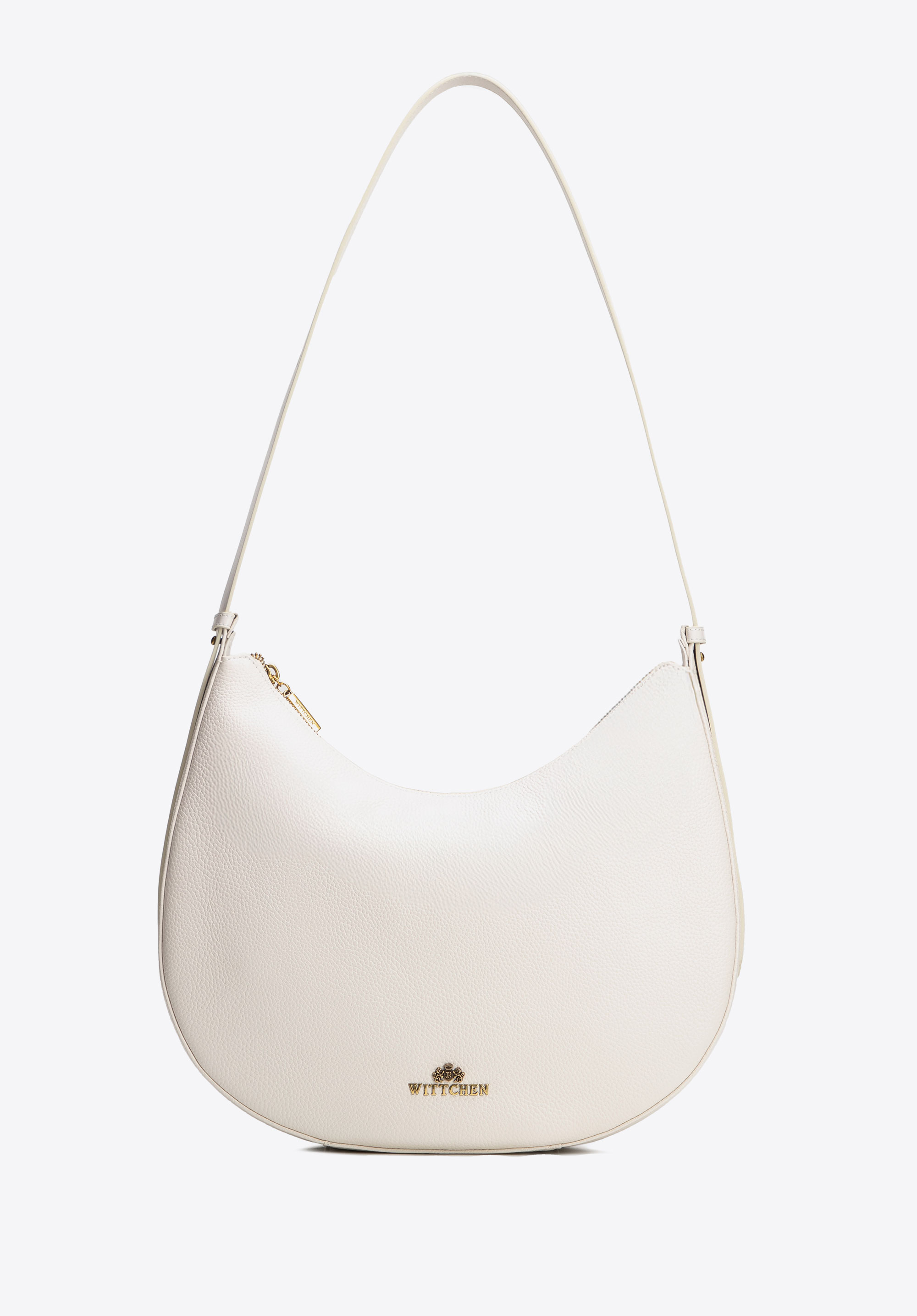 Leder-Umhängetasche groß, Creme, 100-4E-209-0, Bild 1