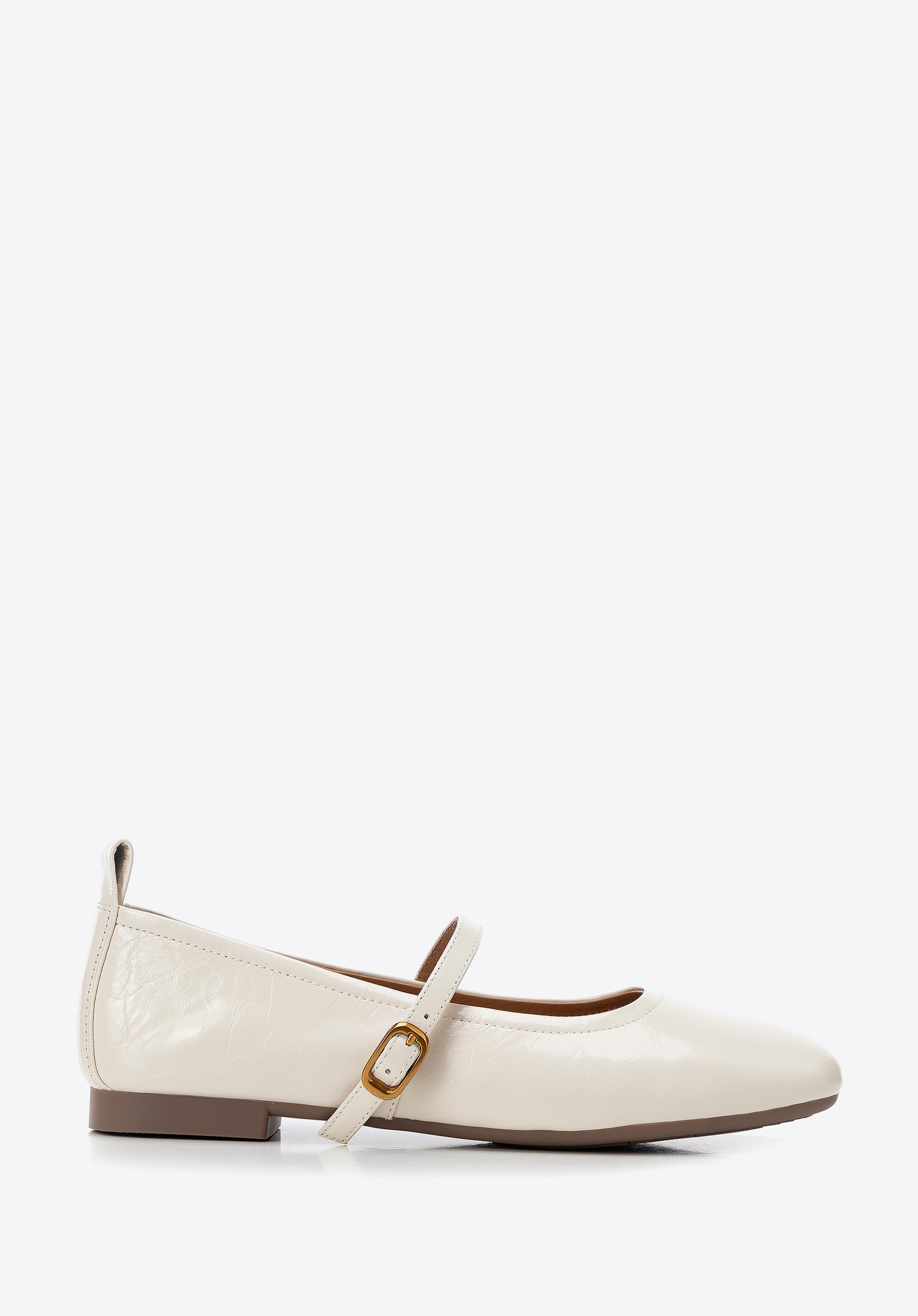 Mary Jane-Ballerinas aus Leder, Creme, 100-D-952-9-36, Bild 1
