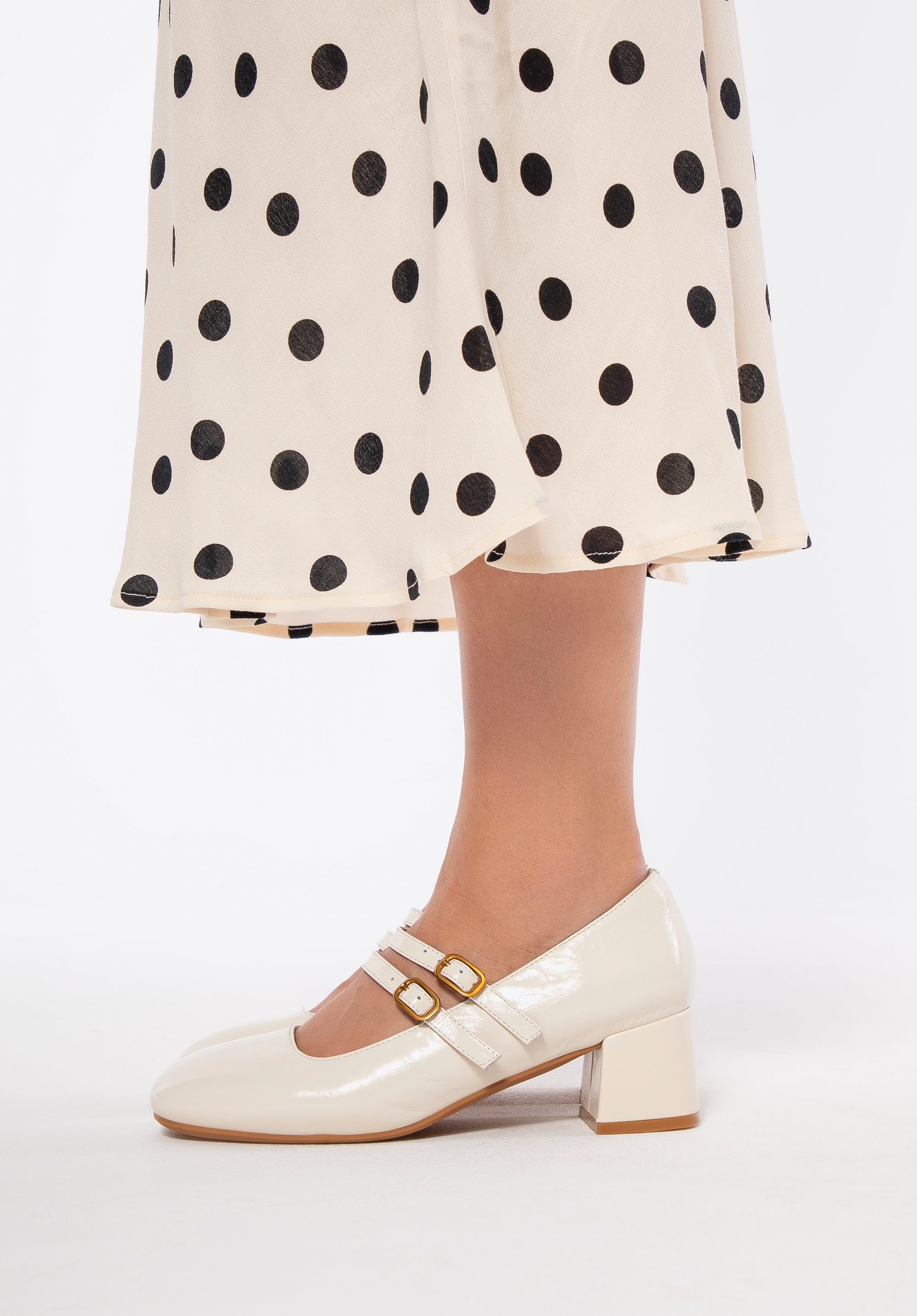 Mary Jane Pumps für Damen, Creme, 100-D-953-9-37, Bild 1