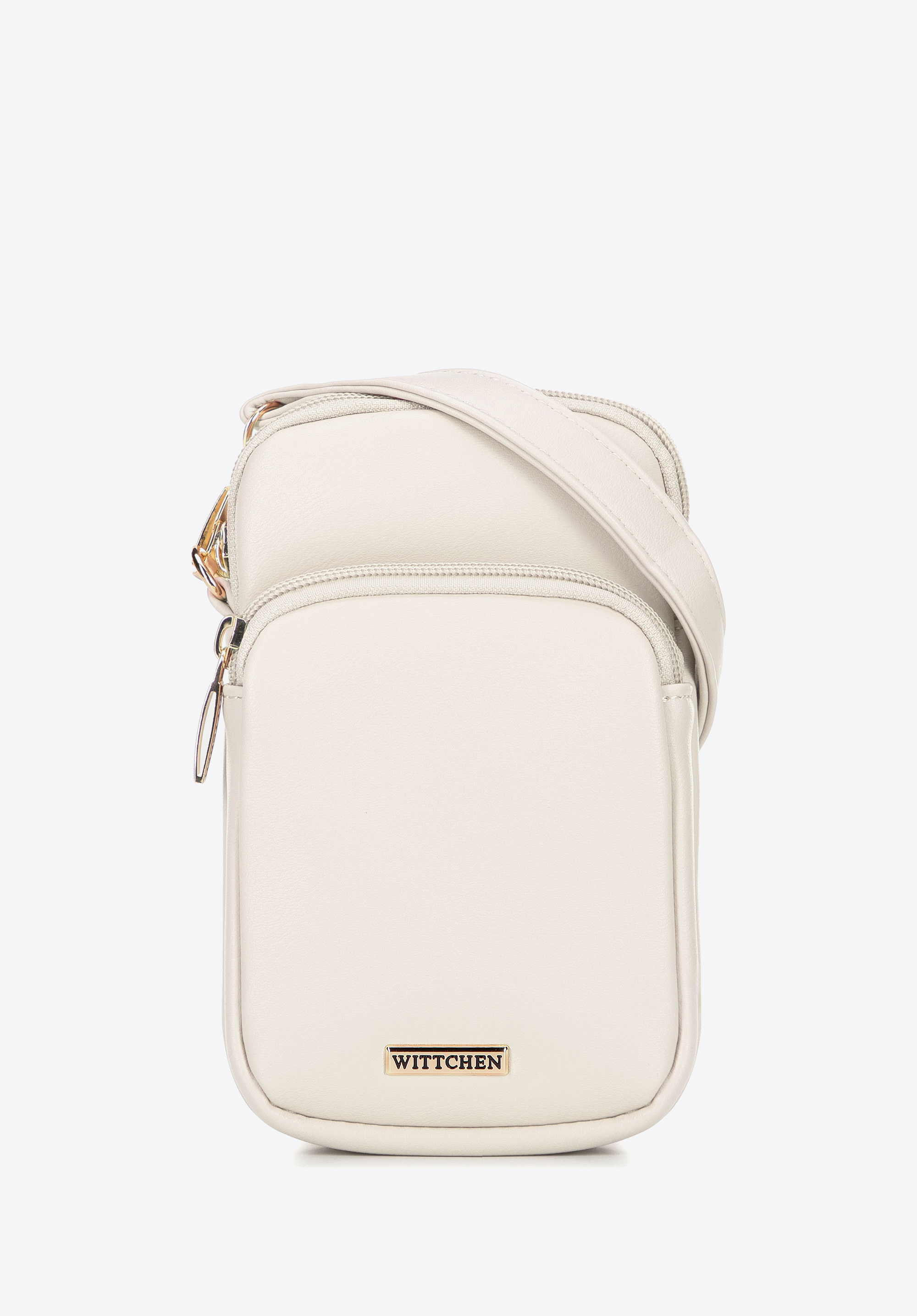 Mini-Umhängetasche aus Kunstleder für Damen, Creme, 100-2Y-236-0, Bild 1