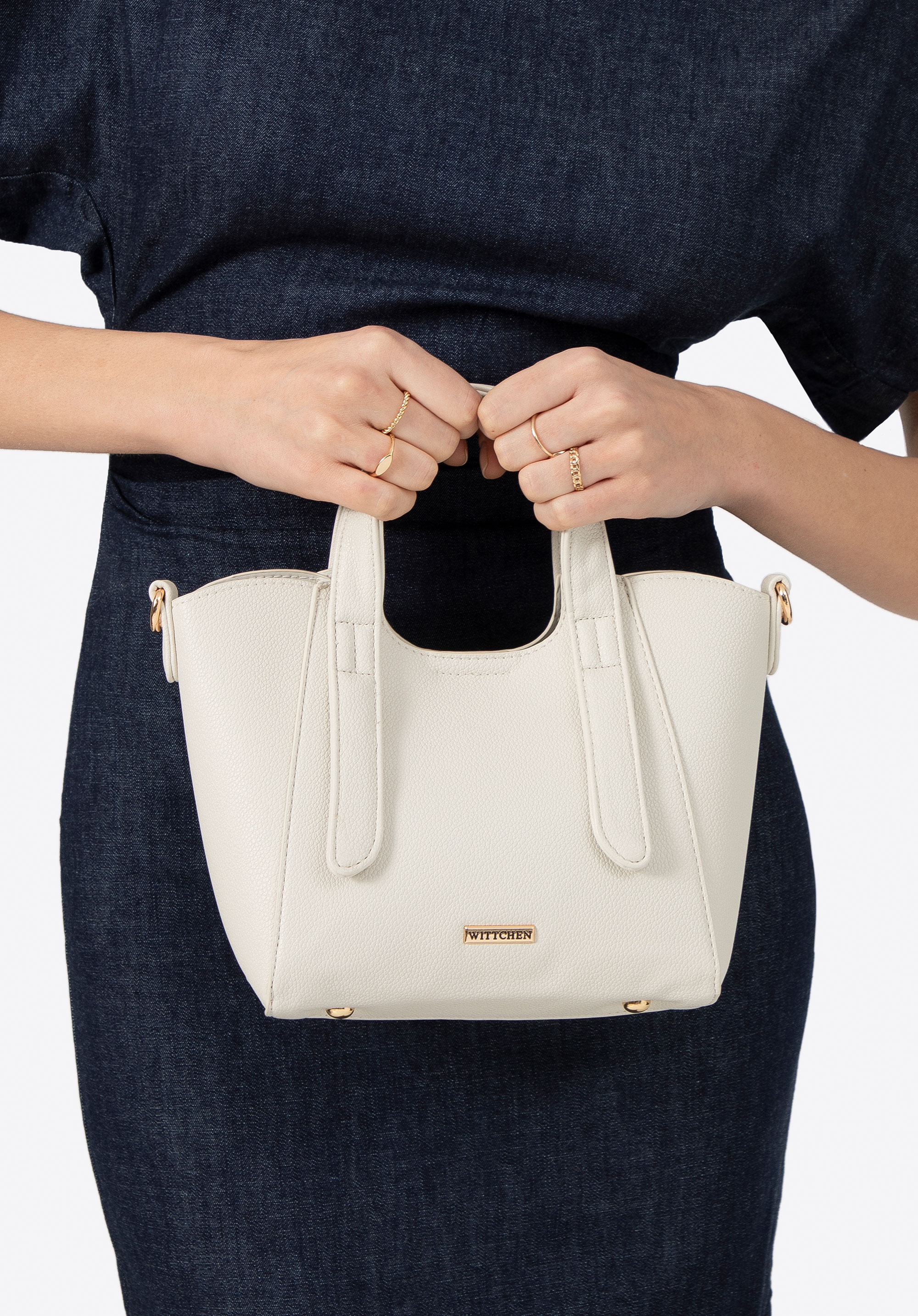 Öko-Lederkoffer für Damen, Creme, 100-4Y-438-0, Bild 1