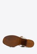 Sandaletten aus Leder mit gekreuzten Riemen, Creme, 96-D-250-5-36, Bild 6