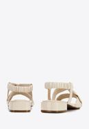 Sandaletten aus Leder mit Knoten, Creme, 94-D-753-1-36, Bild 5