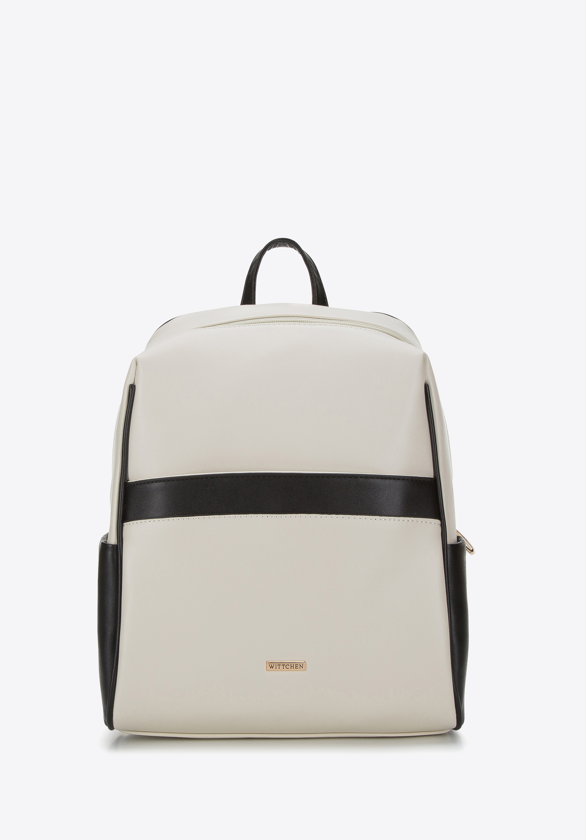 Damenrucksack mit horizontalem Riemen, creme-schwarz, 94-4Y-506-9, Bild 1