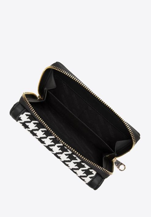 Gemusterte Damenbrieftasche, creme-schwarz, 97-1E-500-X4, Bild 3