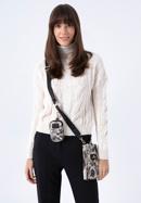 Gemusterte Minihandtasche für Damen, creme-schwarz, 97-2E-506-X3, Bild 15