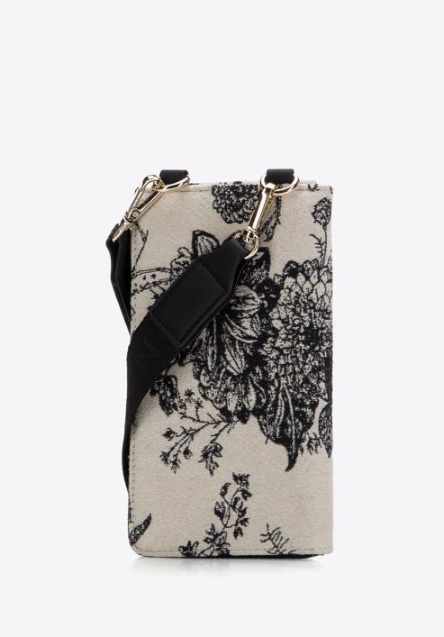 Gemusterte Minihandtasche für Damen, creme-schwarz, 97-2E-506-X3, Bild 2
