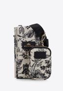 Gemusterte Minihandtasche für Damen, creme-schwarz, 97-2E-506-X3, Bild 3