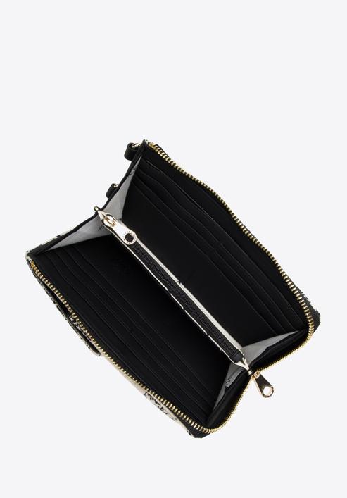 Gemusterte Minihandtasche für Damen, creme-schwarz, 97-2E-506-X3, Bild 4