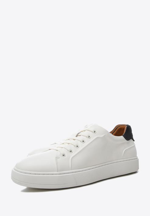 Sneakers für Herren aus Leder, creme-schwarz, 96-M-512-1-42, Bild 7