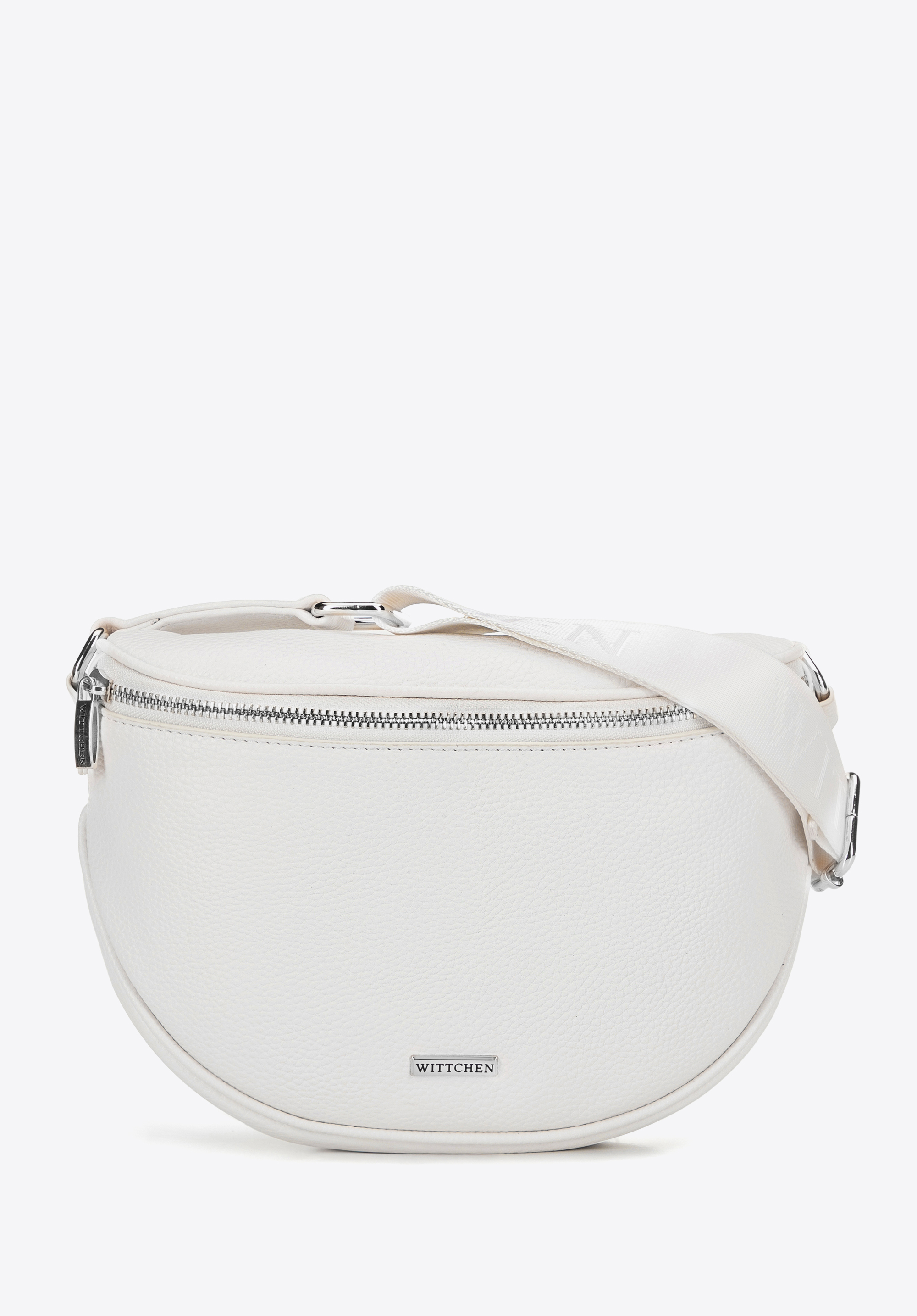 Damen Gürteltasche aus Öko-Leder, Creme-Silber, 100-3Y-010-0S, Bild 1