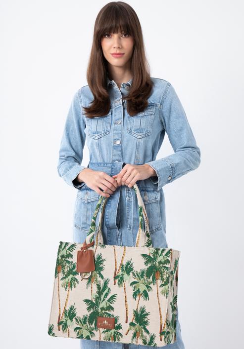 Große Damen Shopping Bag Tasche mit Fronttasche