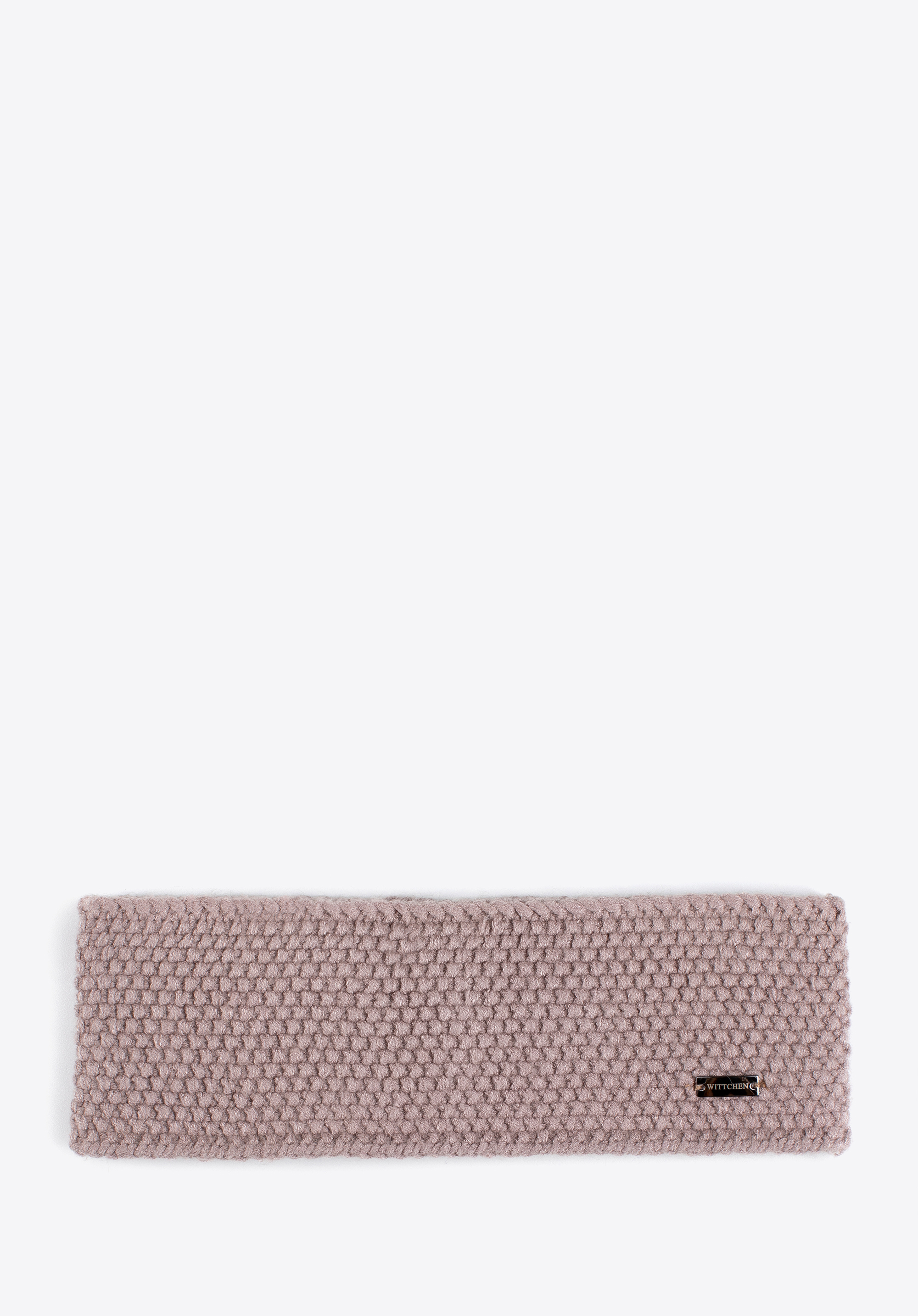 Fein gewebtes Stirnband für Damen, dunkelbeige, 97-7F-201-8, Bild 1