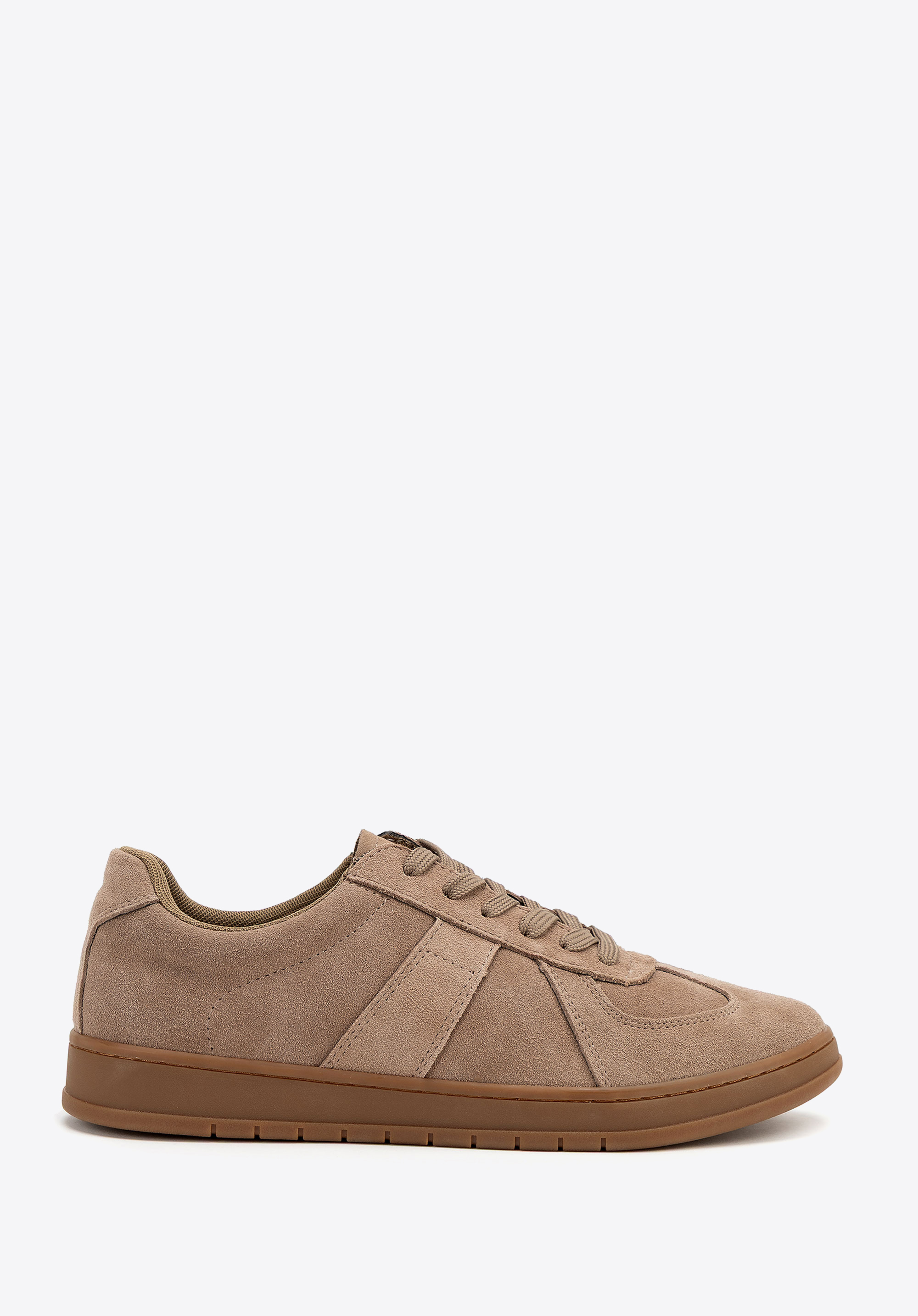 Herren-Sneaker aus Wildleder, dunkelbeige, 100-M-500-9-44, Bild 1