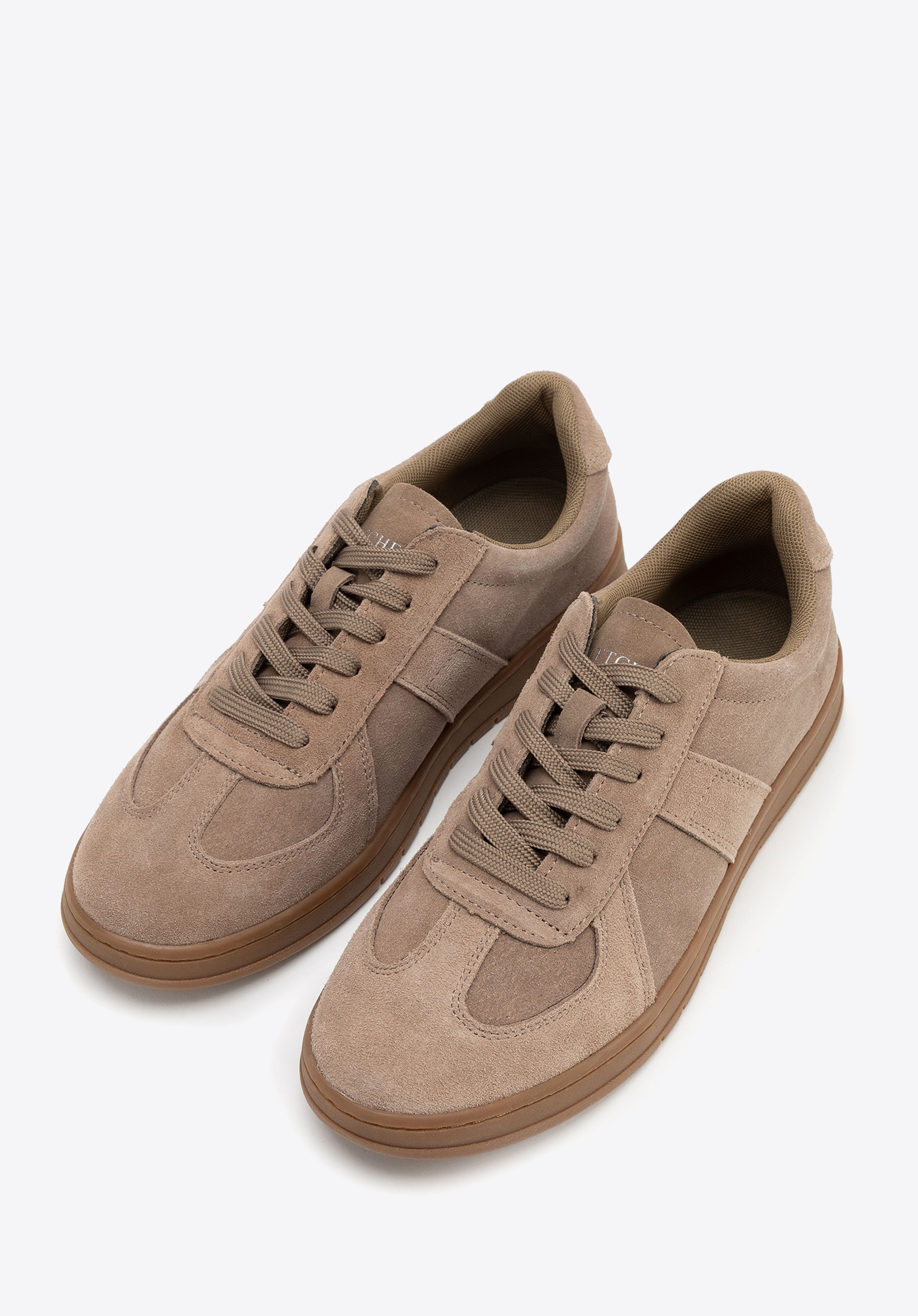 Herren-Sneaker aus Wildleder, dunkelbeige, 100-M-500-9-44, Bild 1