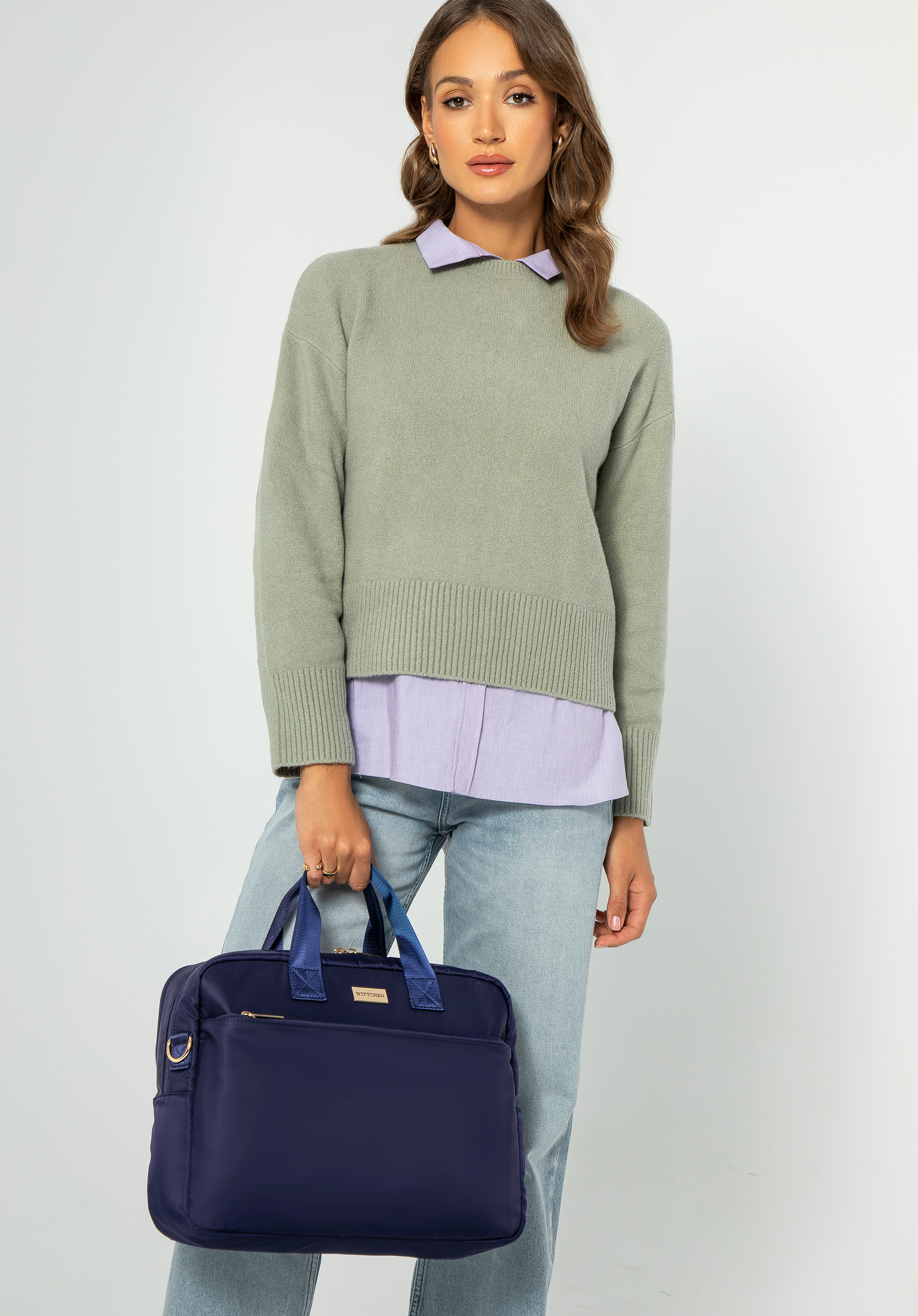 15-Zoll-Laptoptasche aus Nylon für Damen, dunkelblau, 29-3P-203-90, Bild 1