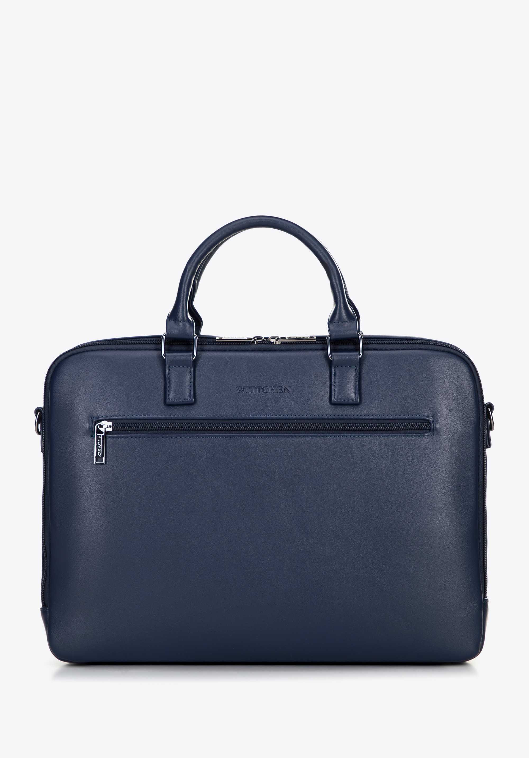 16“ Laptop-Tasche aus Öko-Leder für Herren, dunkelblau, 100-3P-907-7, Bild 1