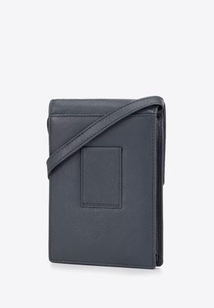 2-in-1-Mini-Crossbody-Tasche aus Leder, dunkelblau, 26-2-100-N, Bild 1
