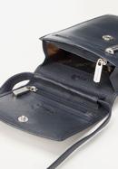 2-in-1-Mini-Crossbody-Tasche aus Leder, dunkelblau, 26-2-100-6, Bild 5