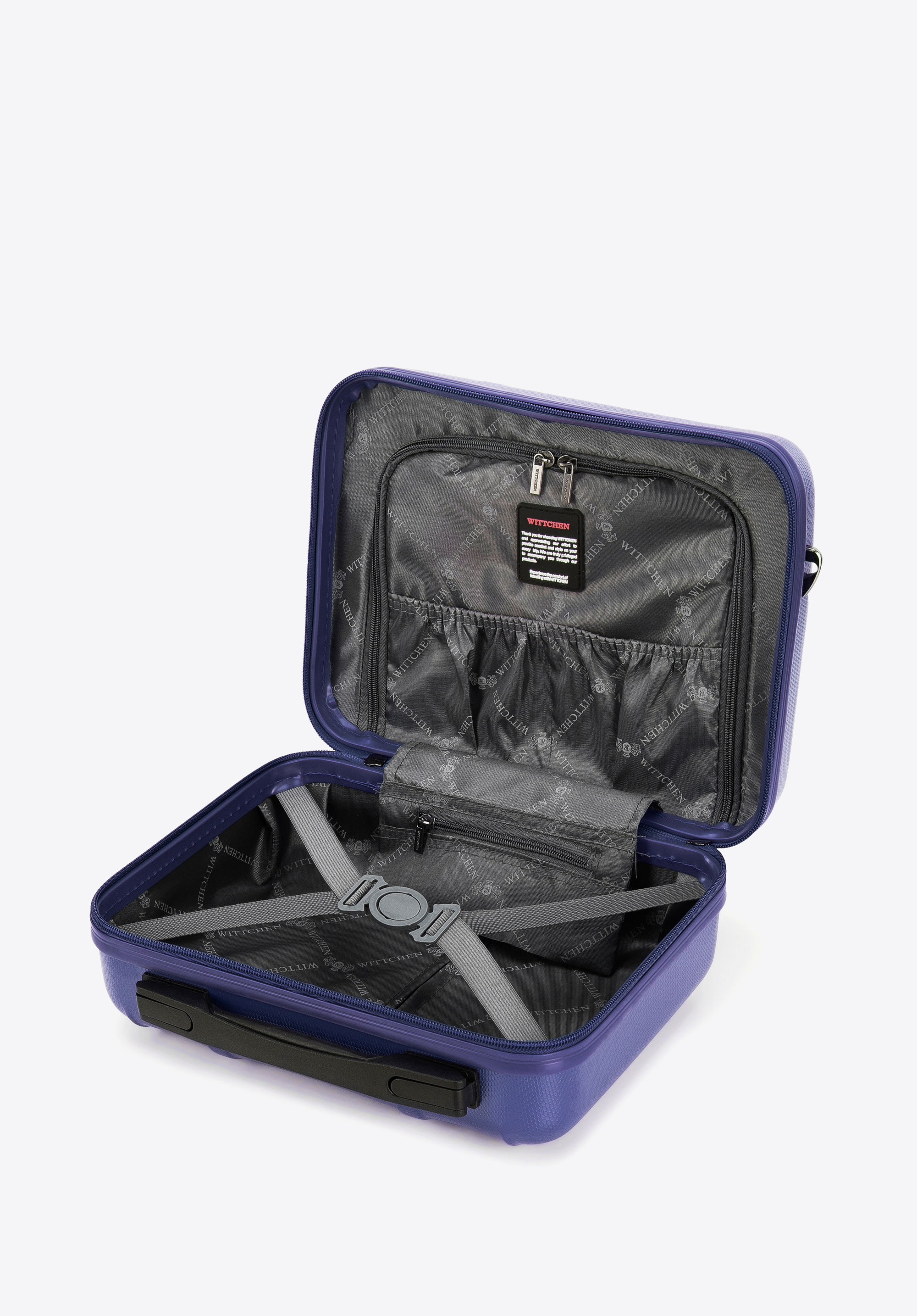 Beauty Case  aus Polycarbonat mit vertikaler Prägung
