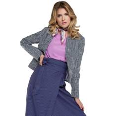 Jacke für Damen aus Baumwolle, dunkelblau-blau, 86-9W-103-7-2XL, Bild 1