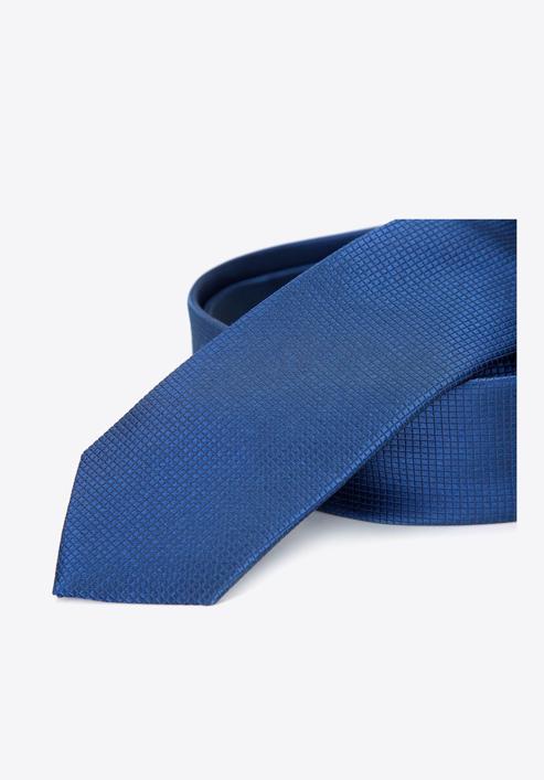 Set: Krawatte und zwei Einstecktücher aus Seide, dunkelblau-blau, 91-7Z-001-X1, Bild 4