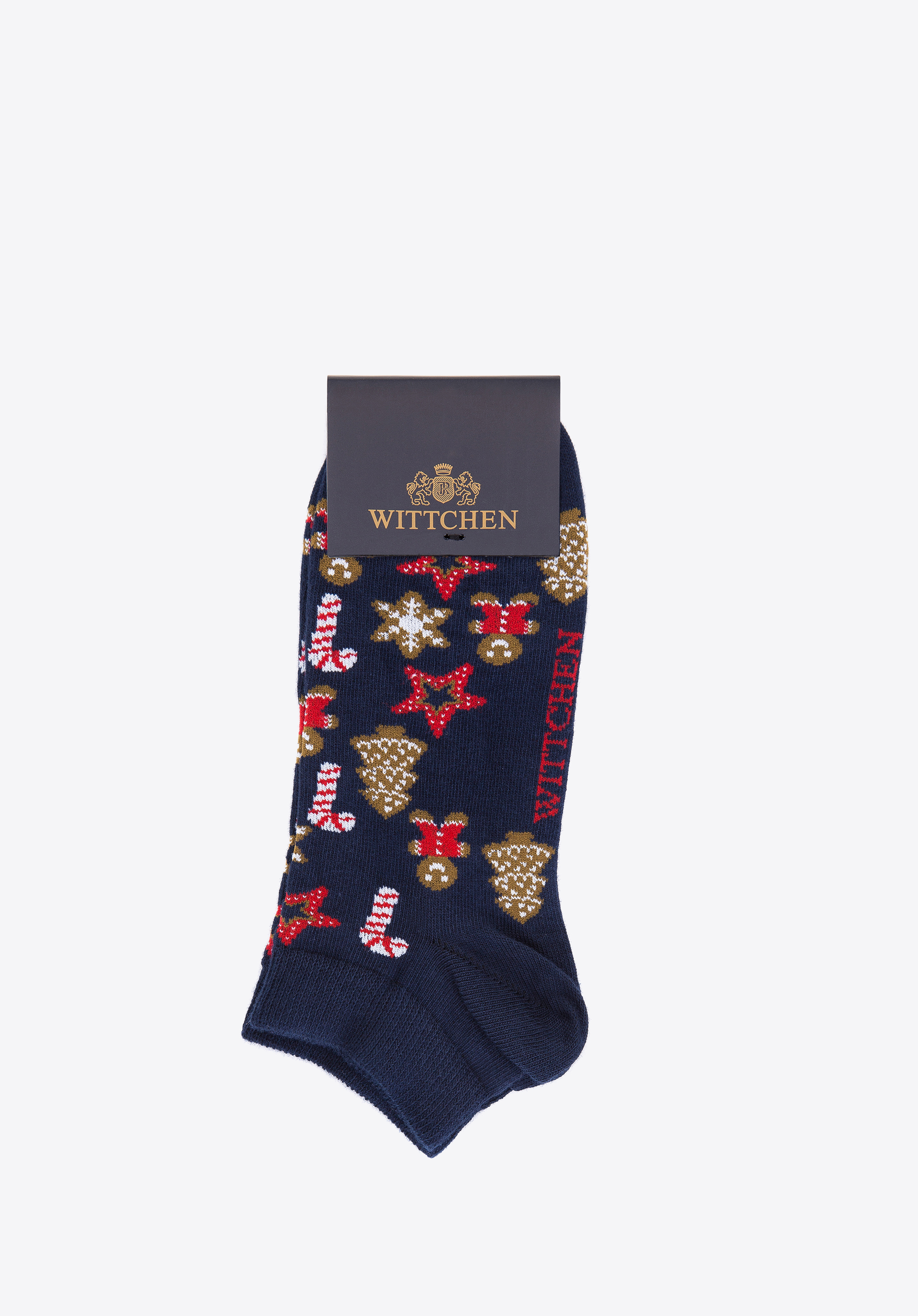 Weihnachtssocken für Damen, dunkelblau-braun, 98-SD-050-X4-35/37, Bild 1