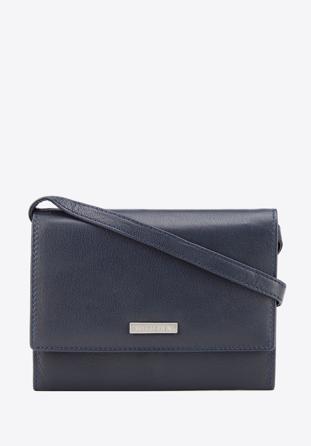 CROSSBODY-GELDBÖRSE FÜR DAMEN AUS LEDER, dunkelblau, 26-2-110-N, Bild 1