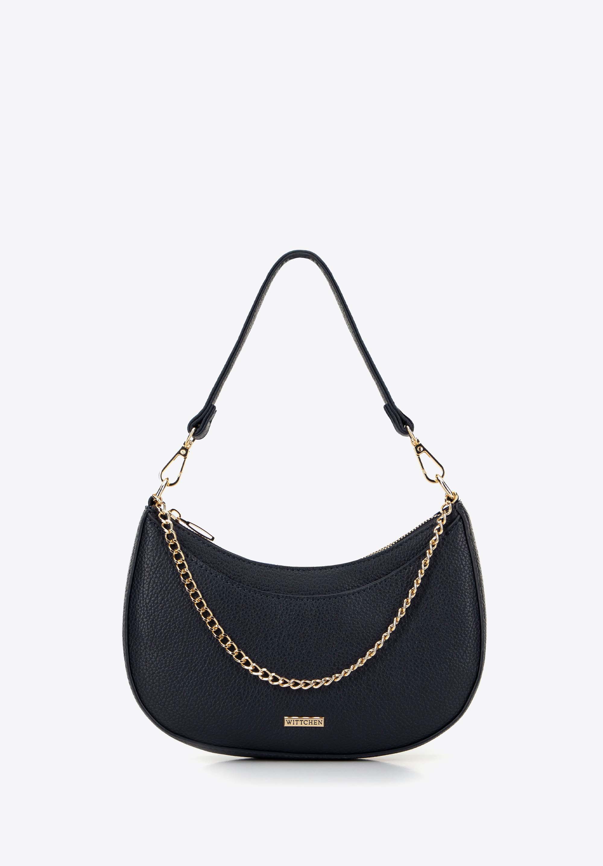 Damen Baguette Tasche mit Kette, dunkelblau, 29-4Y-602-7, Bild 1