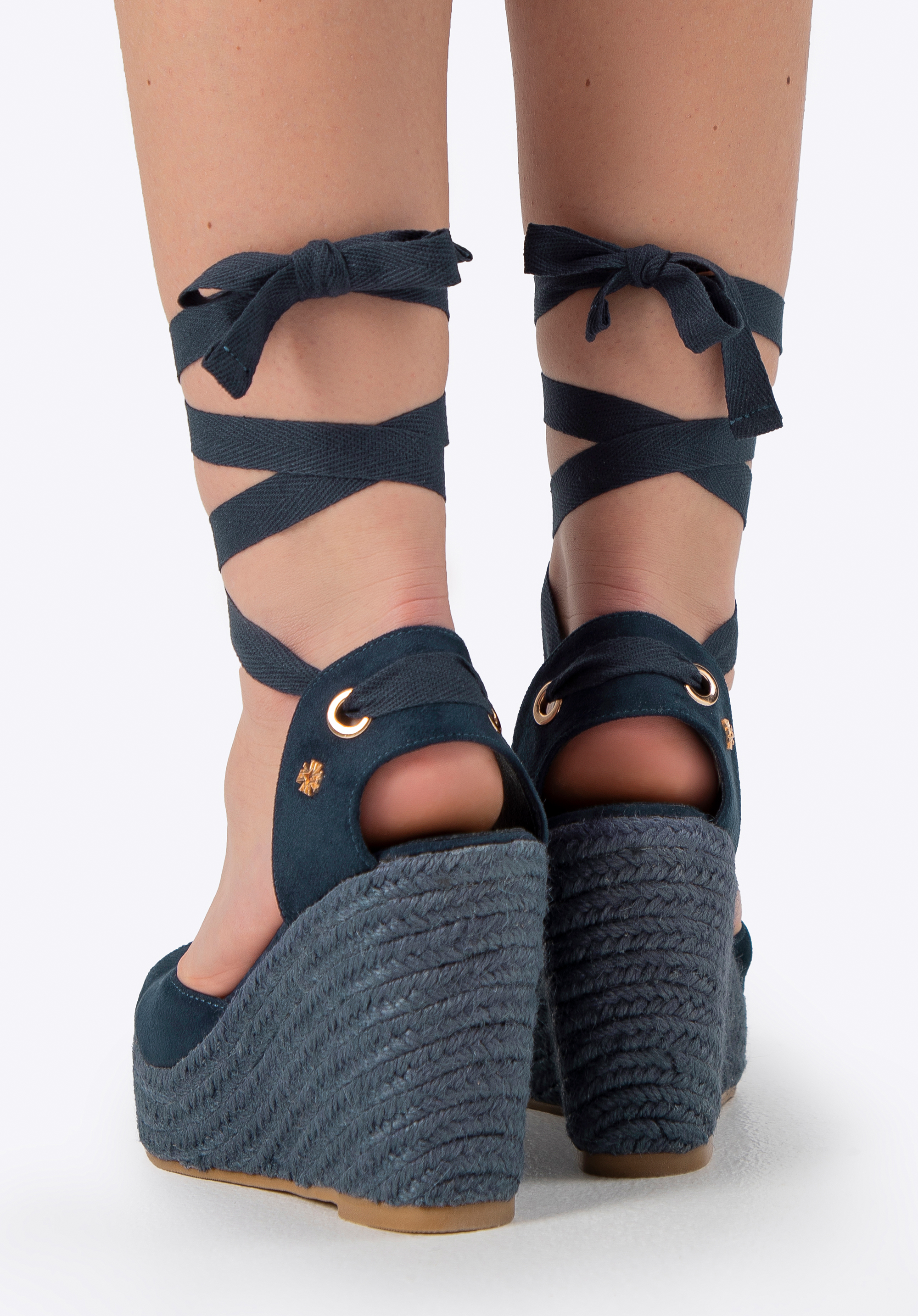 Damen-Espadrilles auf Plateausohlen, dunkelblau, 100-DP-804-N-36, Bild 1