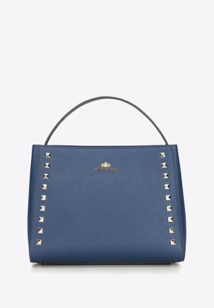 Damen-Handtasche aus Leder, dunkelblau, 87-4-487-N, Bild 1