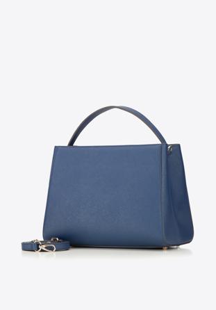 Damen-Handtasche aus Leder, dunkelblau, 87-4-487-N, Bild 1