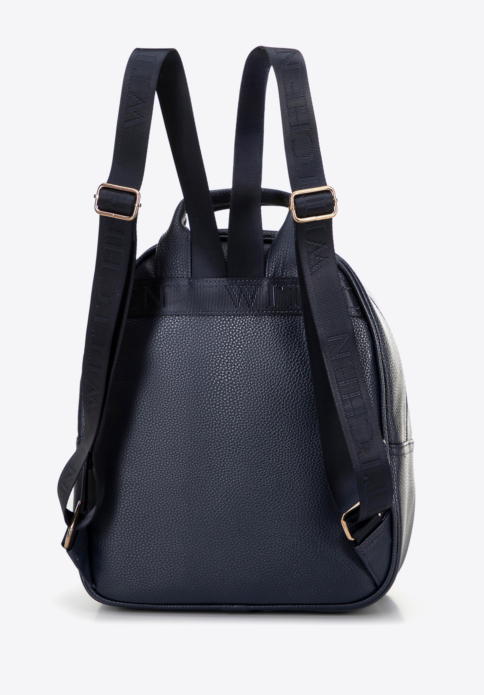 Damen-Rucksack aus Kunstleder mit Tragegriffen, dunkelblau, 100-4Y-002-7, Bild 1