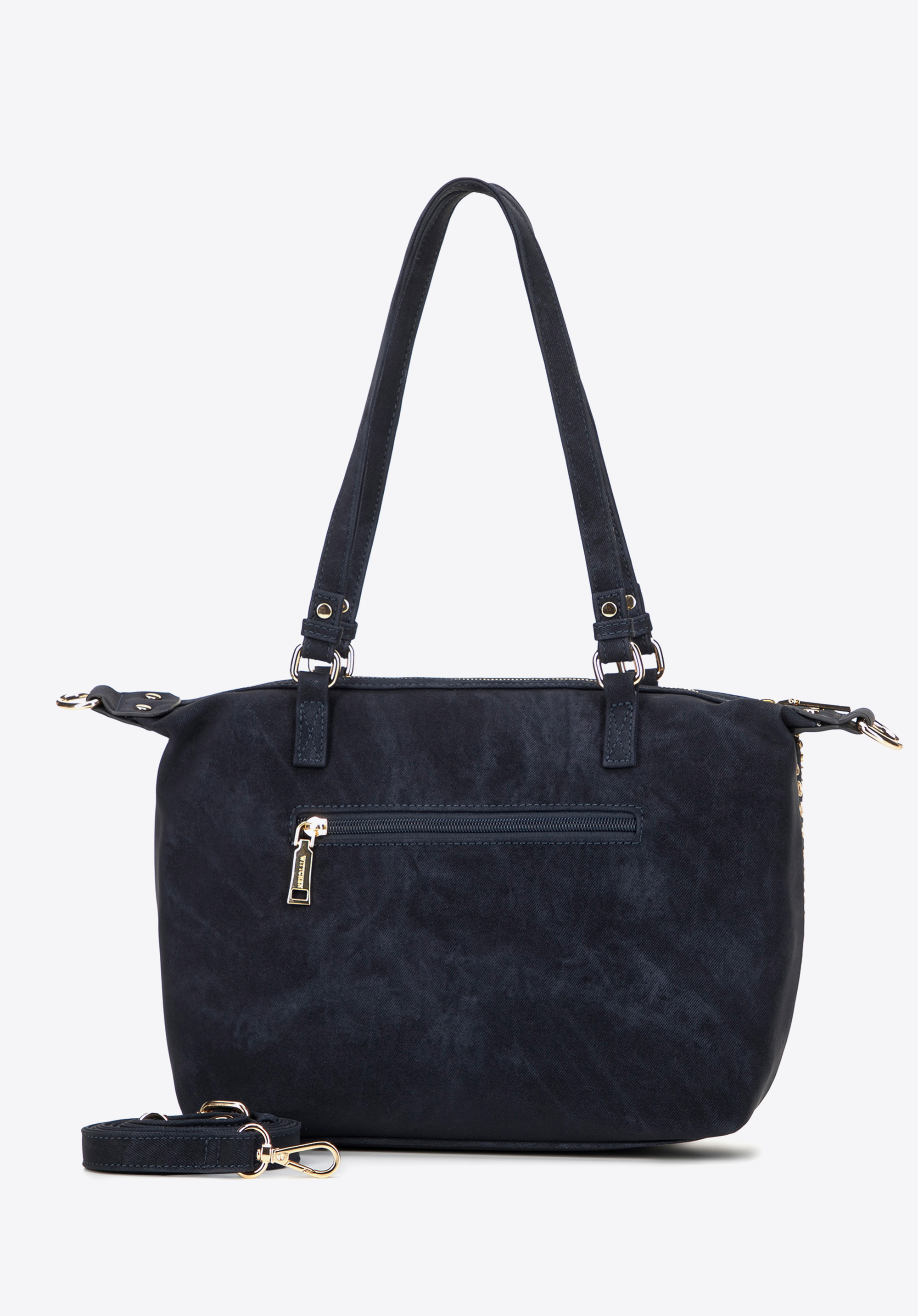 Damen-Shopper mit dekorativen Nieten, dunkelblau, 101-4Y-712-7, Bild 1